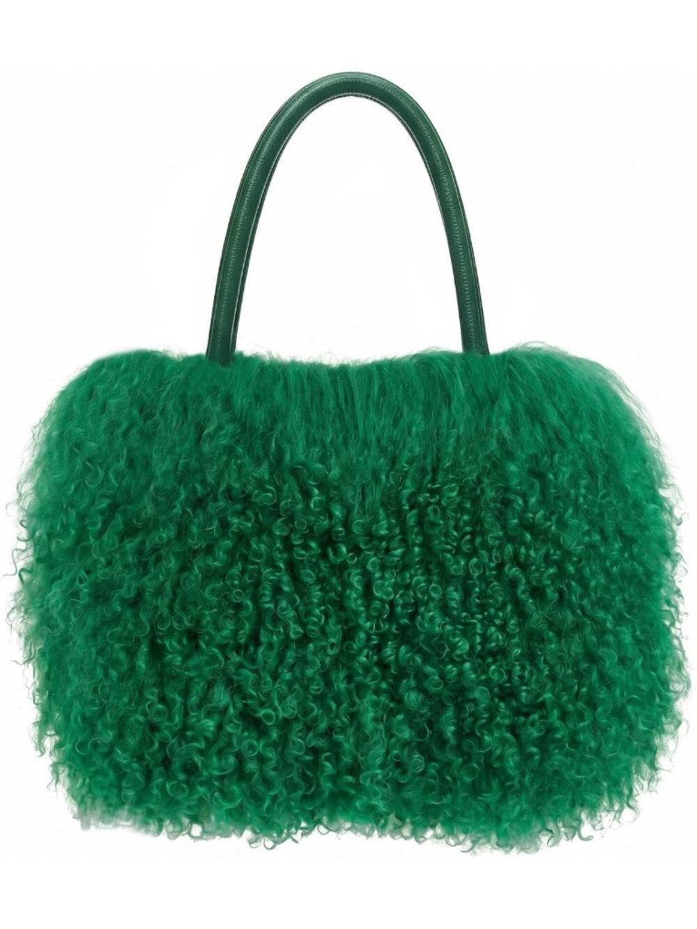 Luxury Real Curly Mongolian Lamb Fur Handbag - Chic Women's Fur Purse